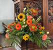 Flowers on the pulpit