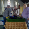 Anthia, Margaret, Beth and Jean started on the Easter Garden